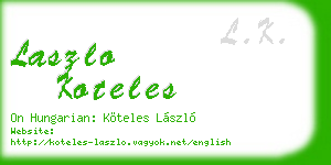 laszlo koteles business card